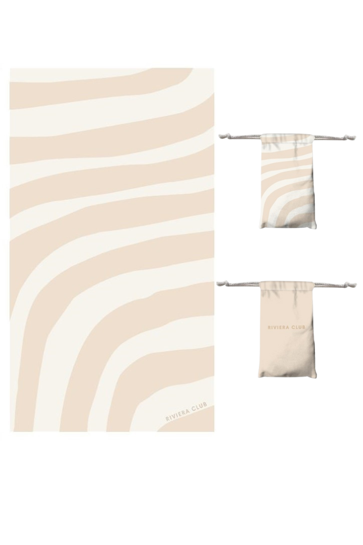 Nude wave beach towel
