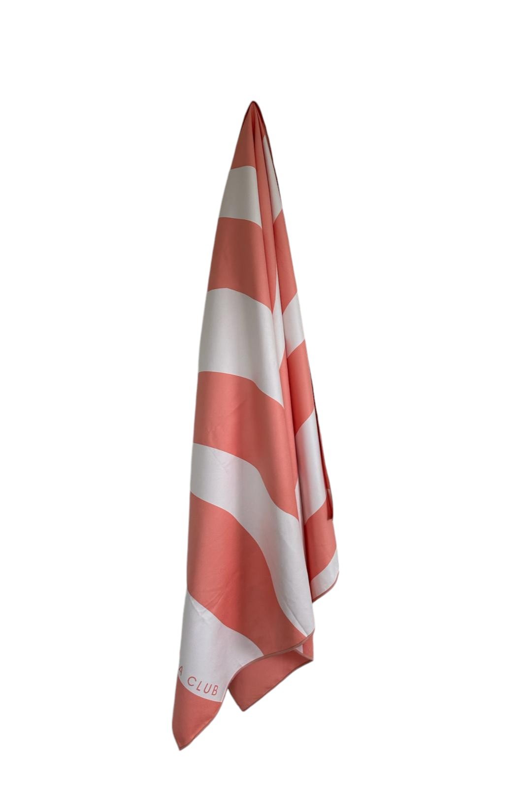Coral wave beach towel