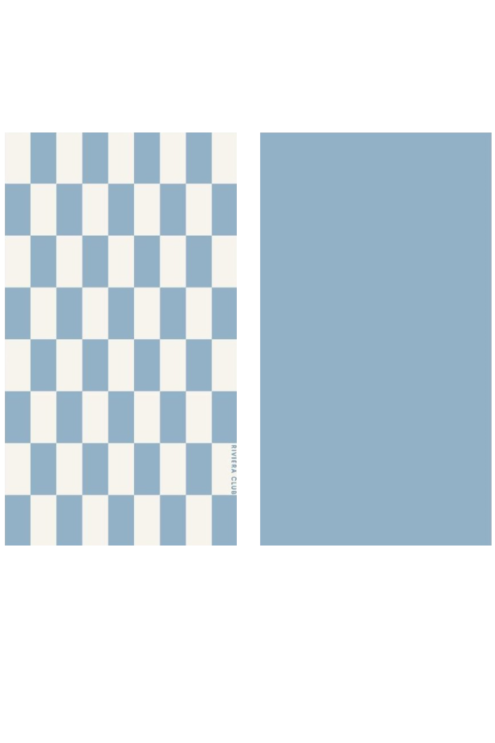 Blue check beach towel