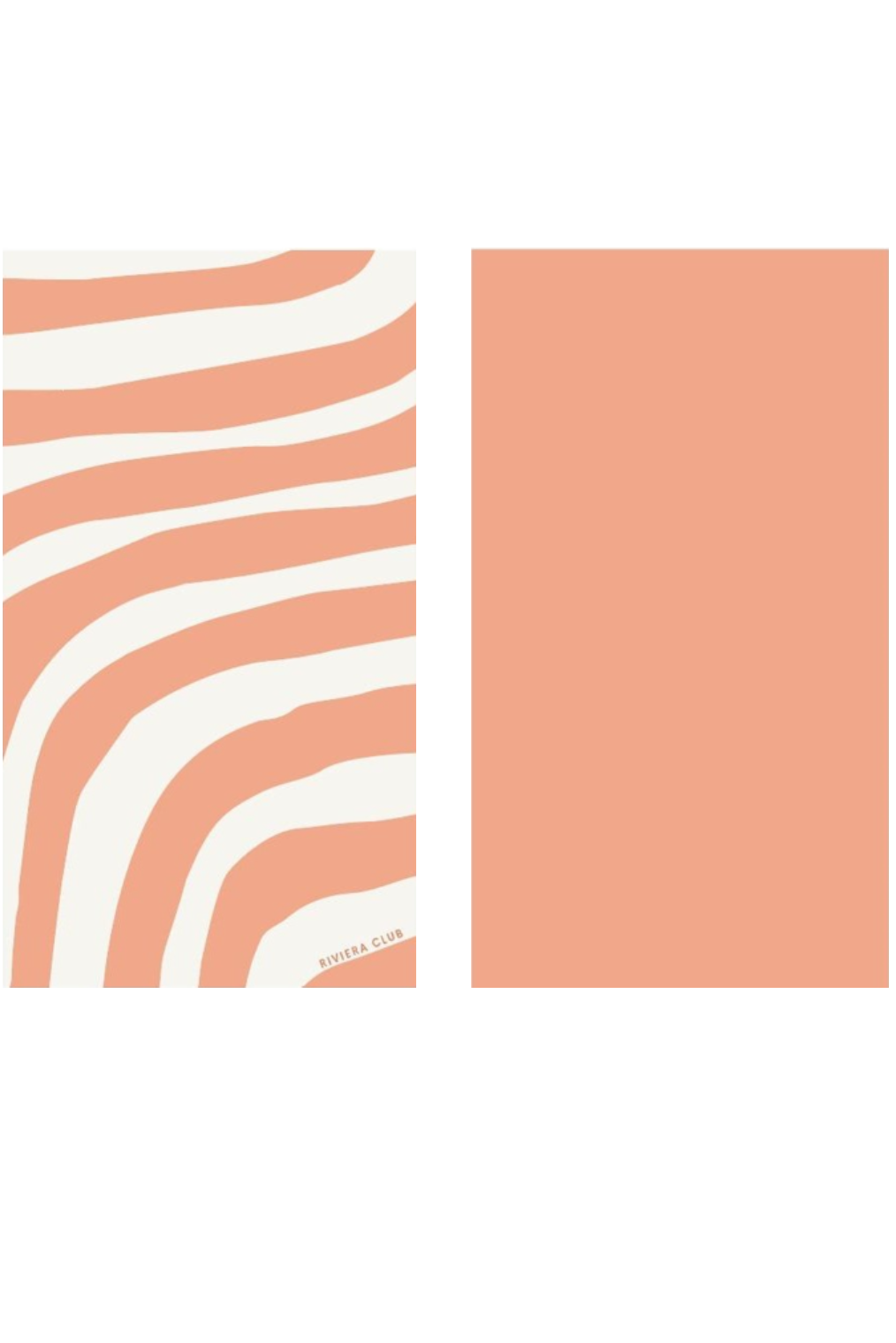 Coral wave beach towel