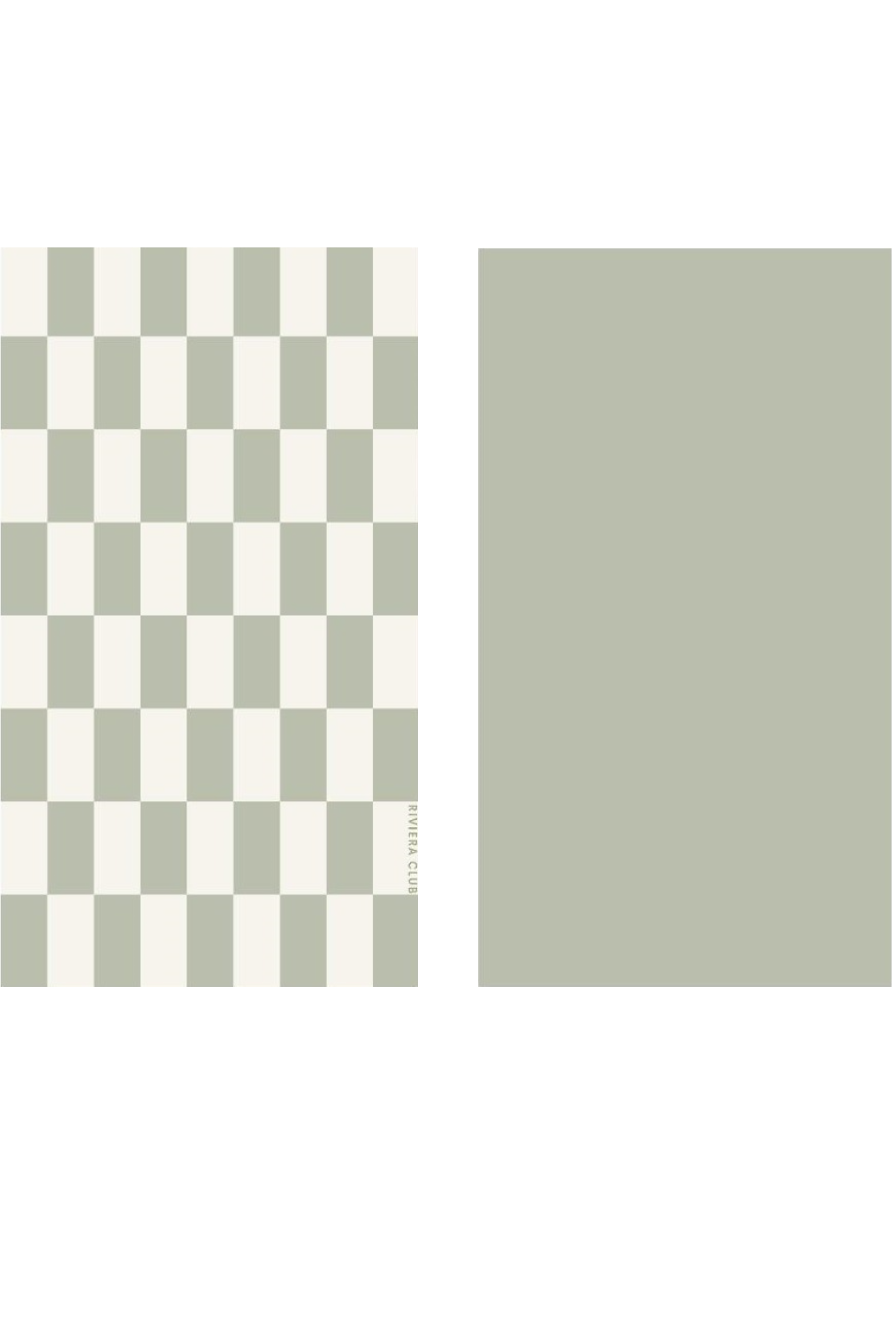 Sage check beach towel