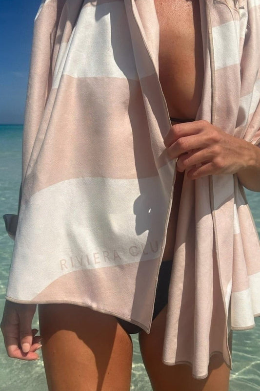 Nude wave beach towel